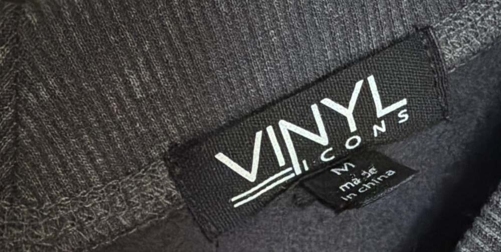 Vinyl Icons Charcoal Super Soft Sweatshirt V Neck Front/back Grunge Skate Boho M - Picture 2 of 4